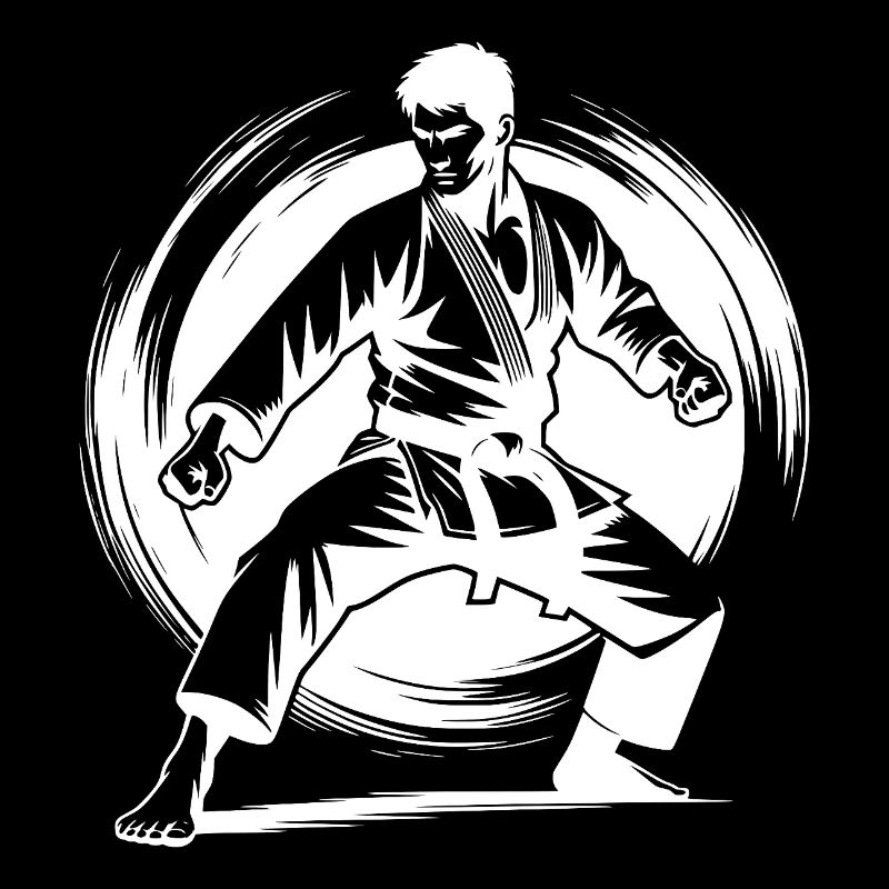Strong Karate Posture with Martial Arts and Respect