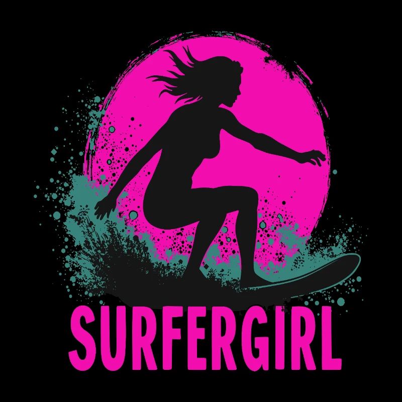 Surfeur Fille Surfeur Surf Surf Surfeur