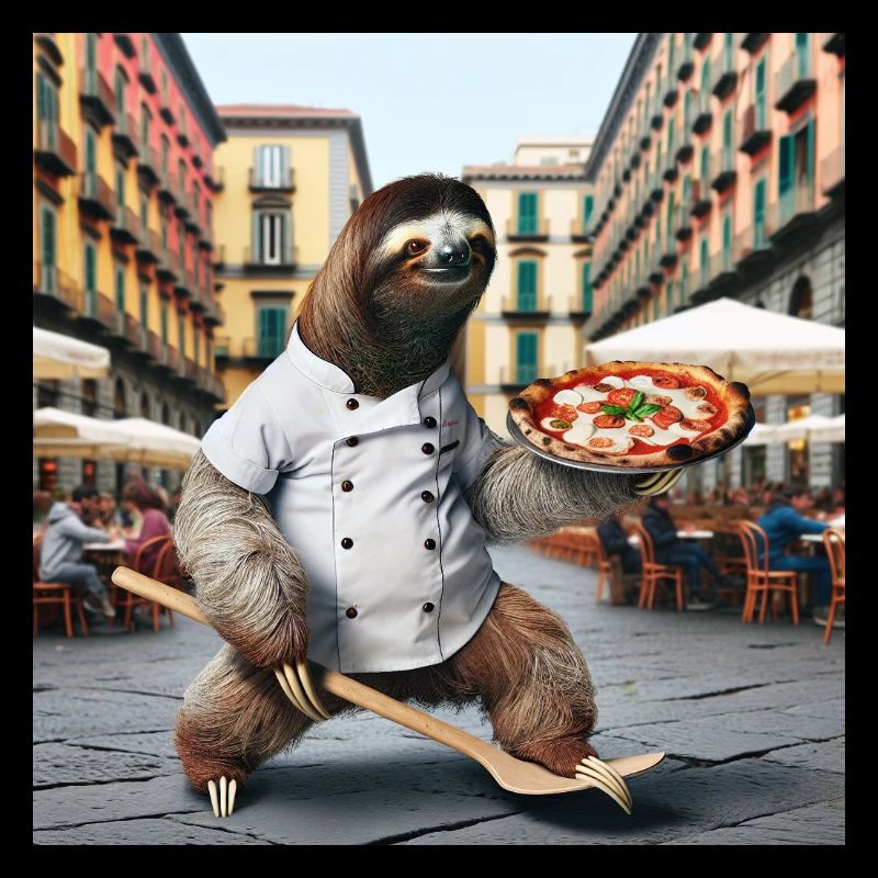 Faultier Pizzabäcker Pizzabäcker Neapel