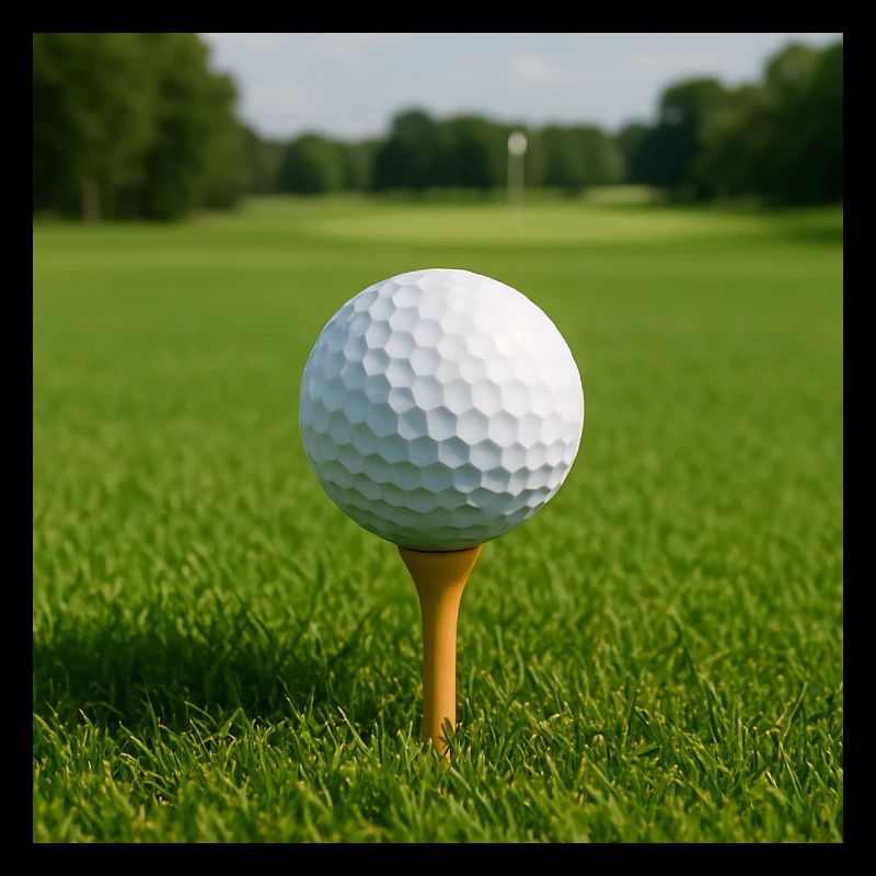 Sport - Golf, balle de golf sur le tee