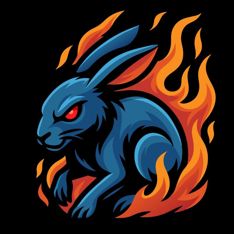Hase – Moon Runner | Urbanes Zodiac-Maskottchen
