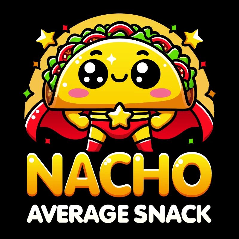 Kawaii Chibi Super Nacho Average Snack Funny Food