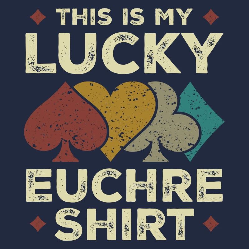 This Is My Lucky Euchre Vintage Funny Euchre Card