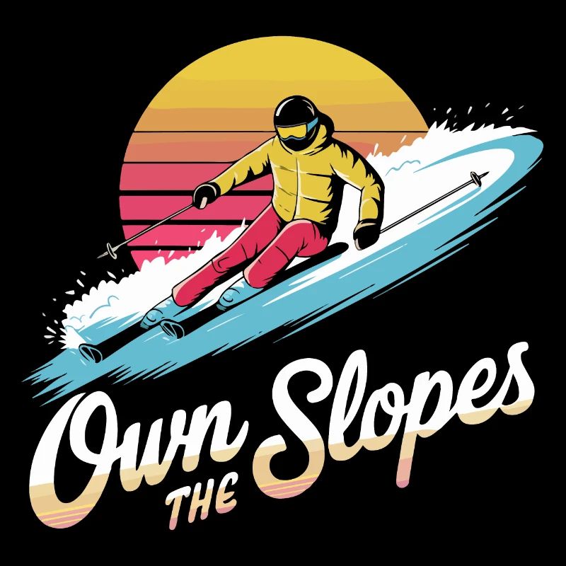 Own the Slopes - Retro Ski-Stil