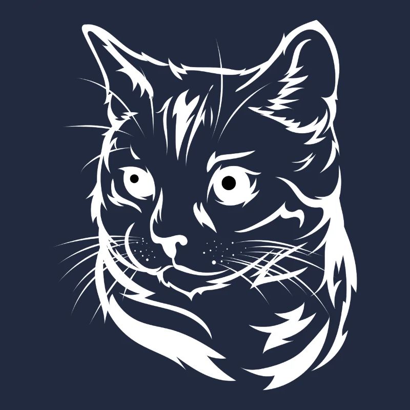 Chat hypnotique - Conception de chat de dessin animé drôle