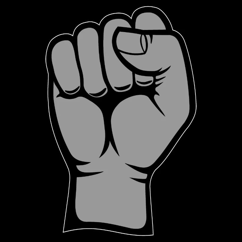 Faust Hand Symbol grau PNG