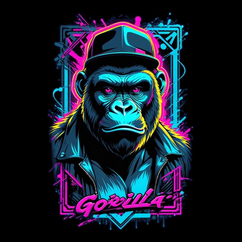 gorille avec chaine en or