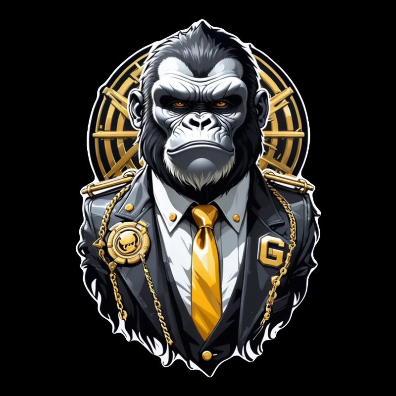 Gorilla with Gold Chain
