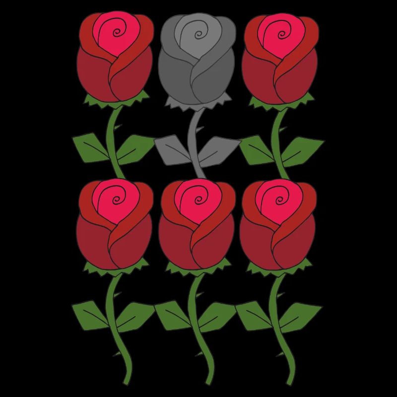 Rose Rouge Gris