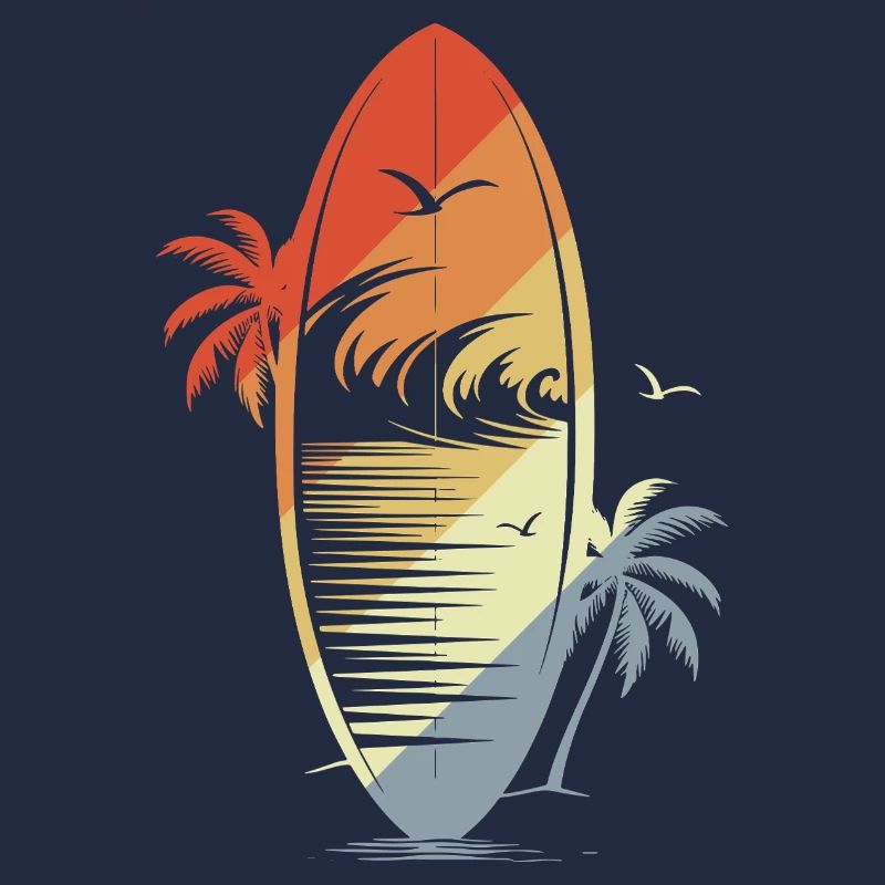 Surfboard Vintage Graphic