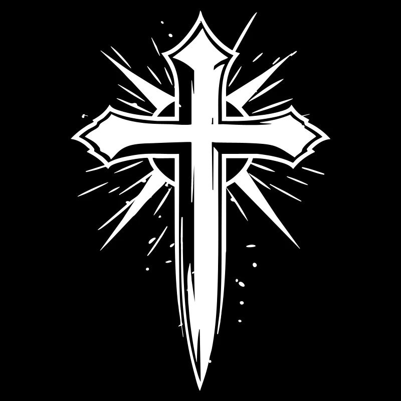 Christliches Kreuz mit Schein-Effekt