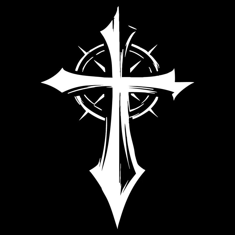 Design de croix avec symbolisme spirituel