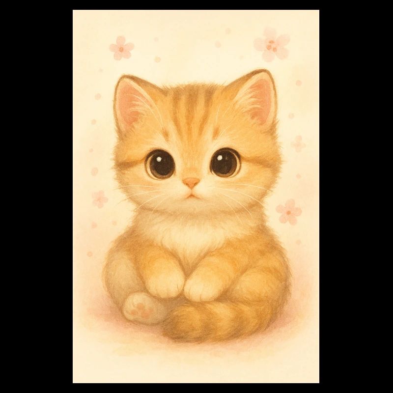 Chat mignon – Cute Kitten Illustrati