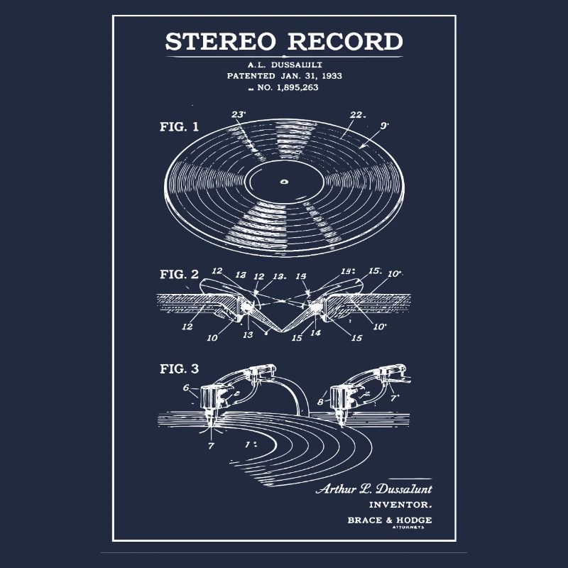 Schéma stéréo vinyle vintage
