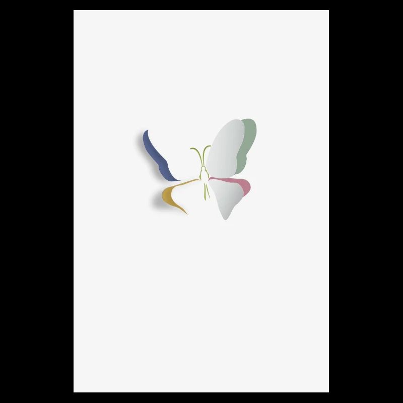 Minimalistischer Schmetterling ästhetisch Design