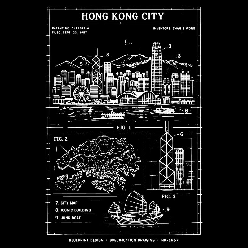 Plan de la Skyline de Hong Kong