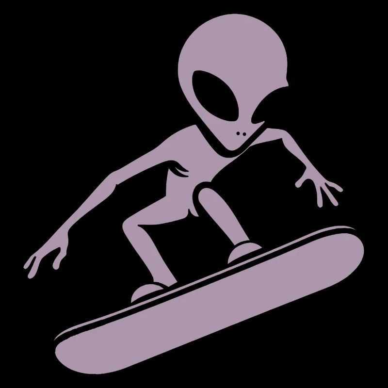 Design minimaliste : Alien snowboarder