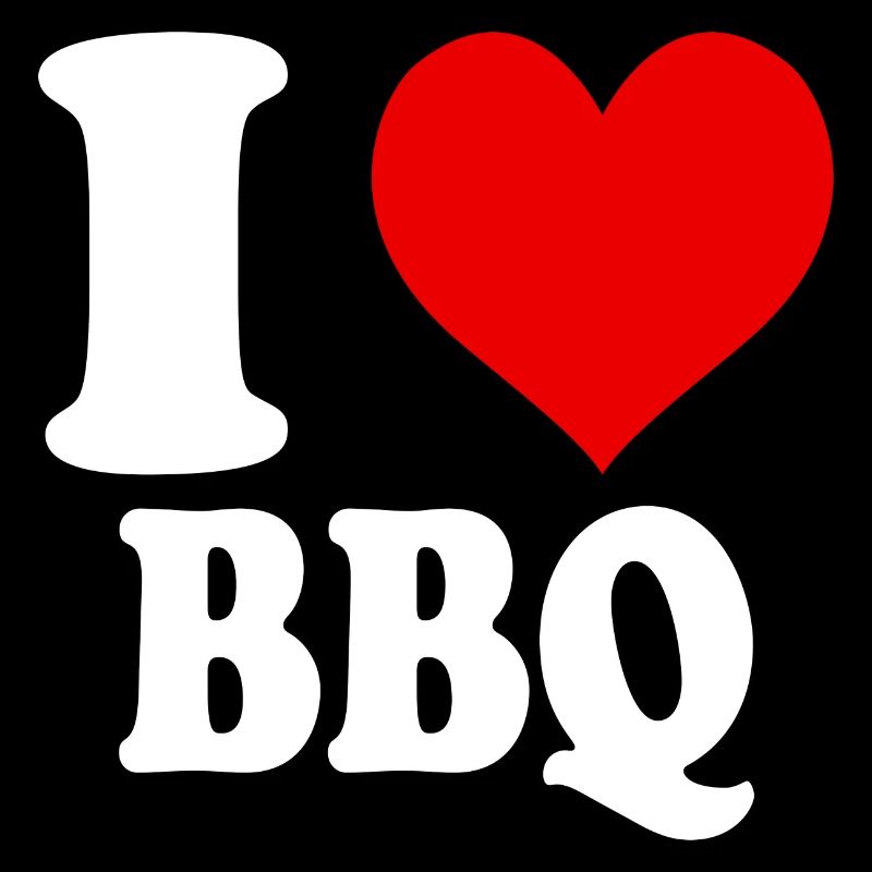 I Love BBQ Heart Funny Witty