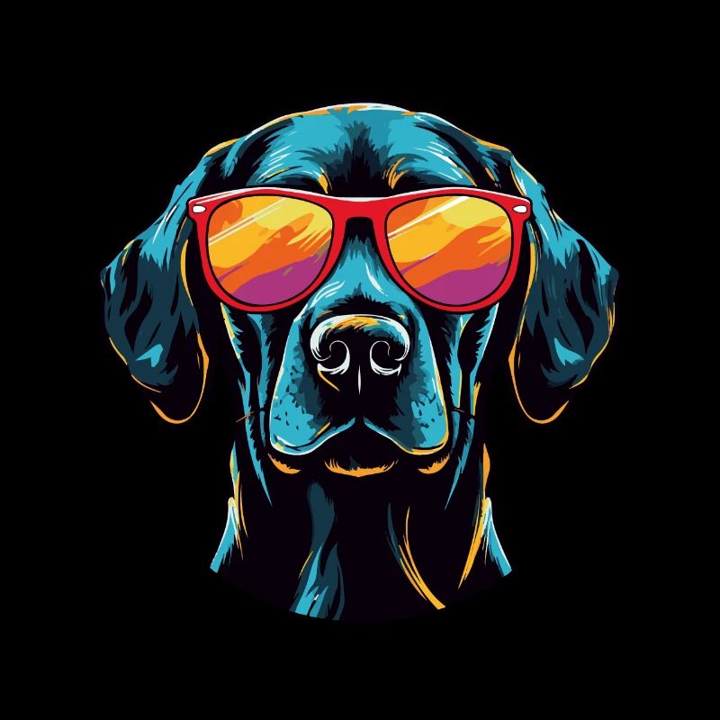 Portrait de tête de chien labrador Cool
