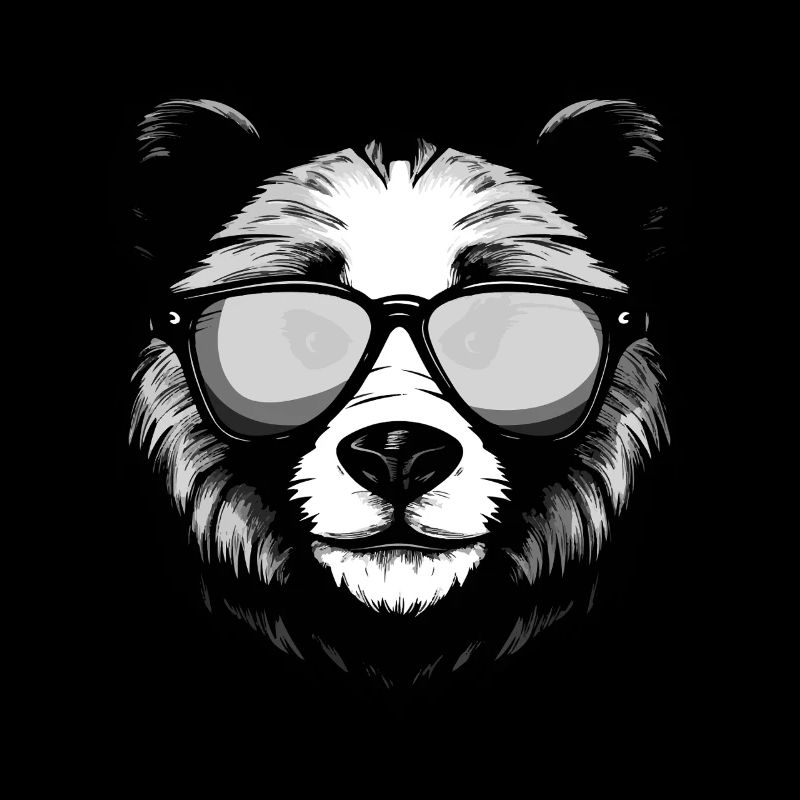 Panda Kopf Porträt Cool