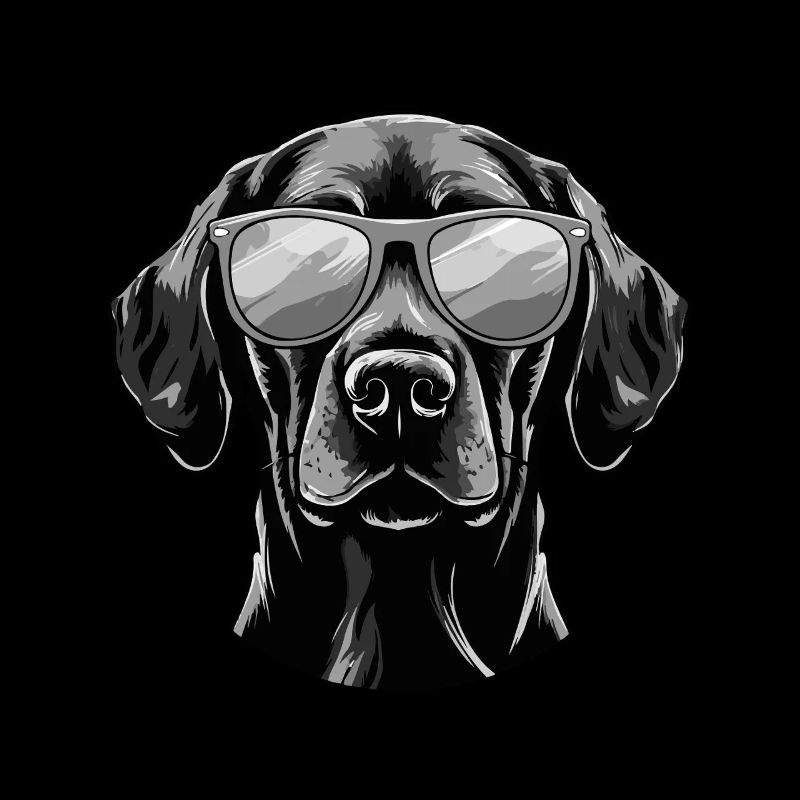 Portrait de tête de chien labrador Cool