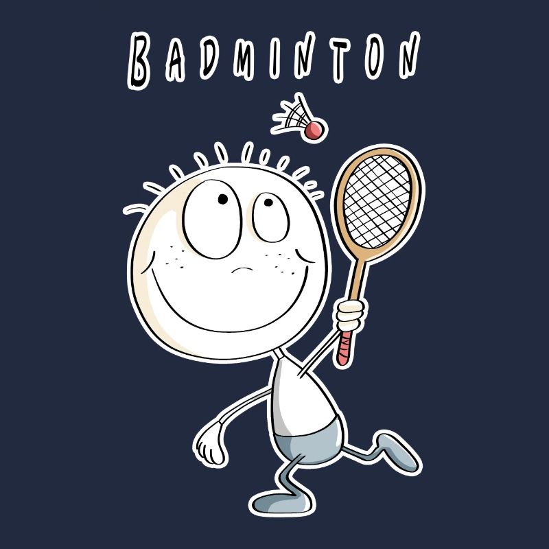 Cooles Badminton Spieler Männchen