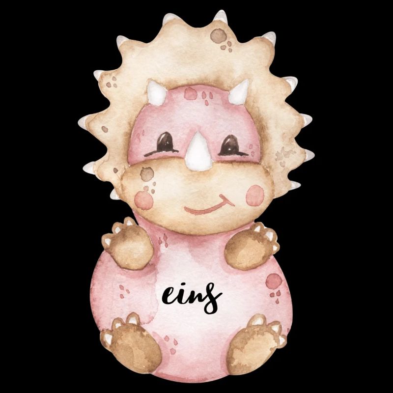Geburtstagsaufdruck, Dino, rosa