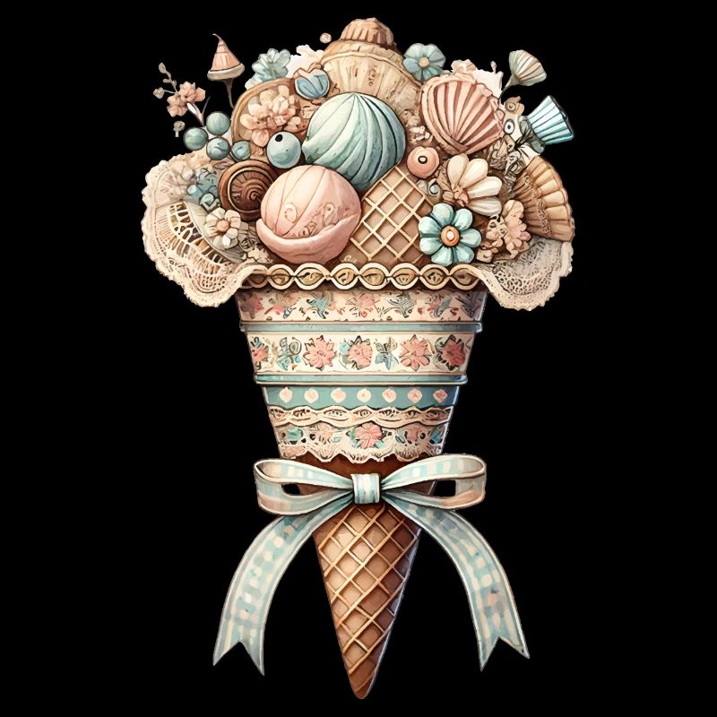 Un cornet de glace rempli de délices sucrés
