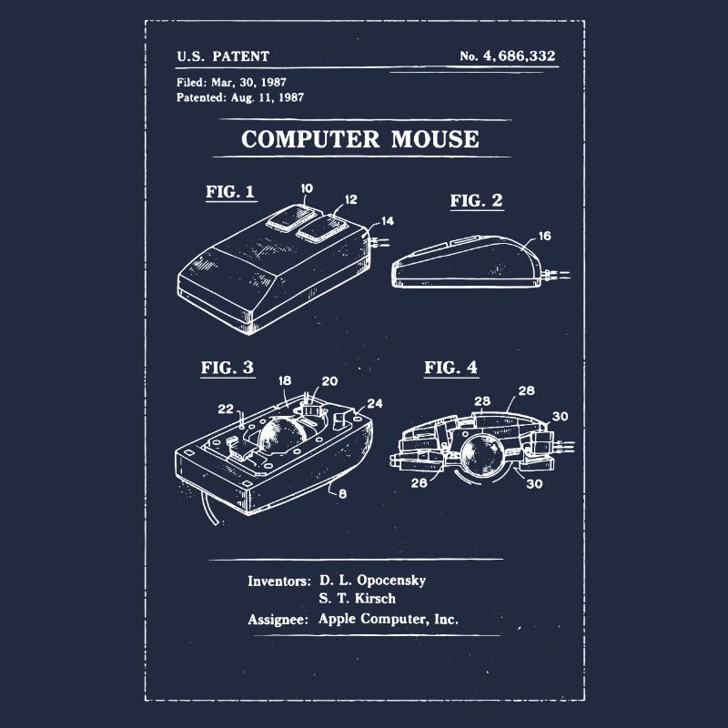 Retro-Computermaus-Bauplan