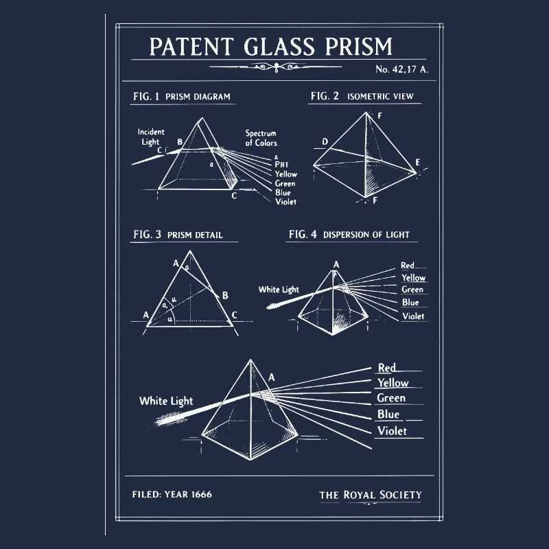 Plan du prisme en verre