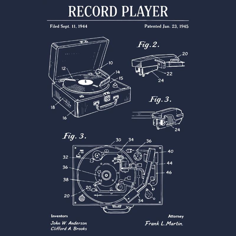 Plan de tourne-disque rétro