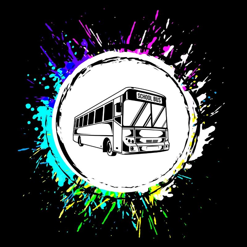 Schulbus schule Bunt