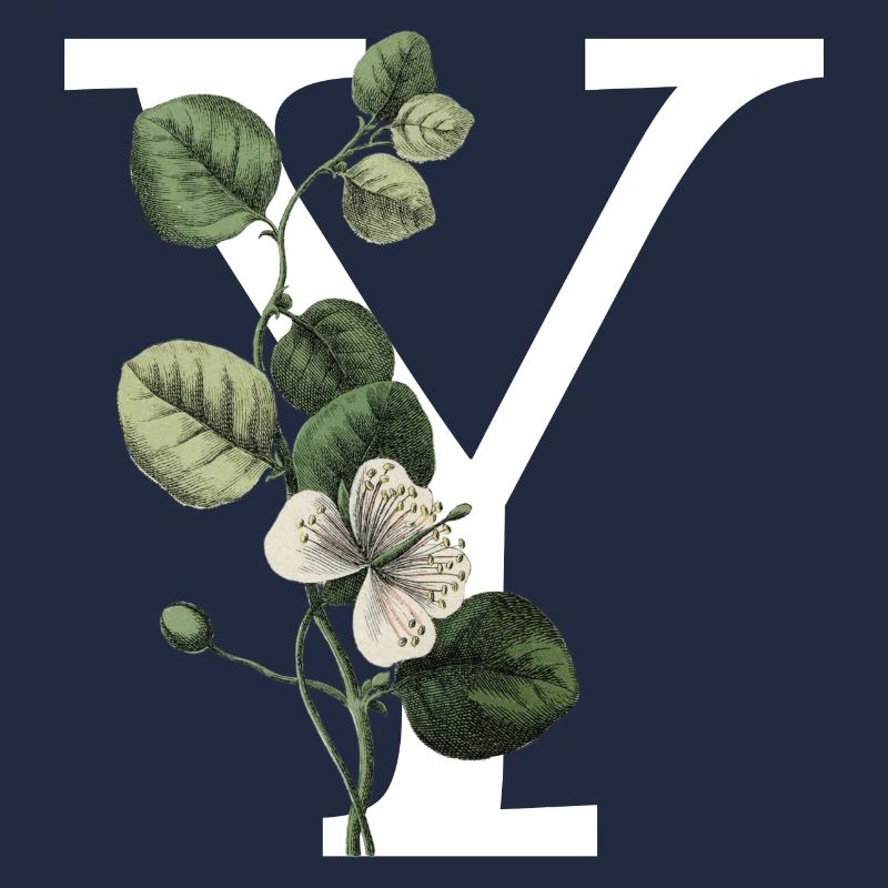 Grüner botanischer Y-Buchstabe