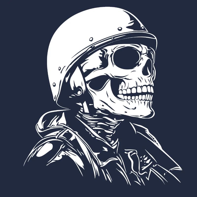 Biker Skull Motorcycle Gift