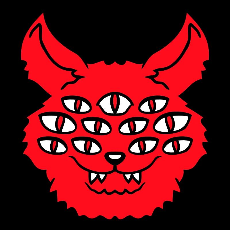 Chat Démon Beaucoup d’yeux Diable Enfer Monstre maléfique