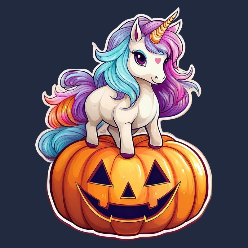 Conception de citrouille licorne d’Halloween