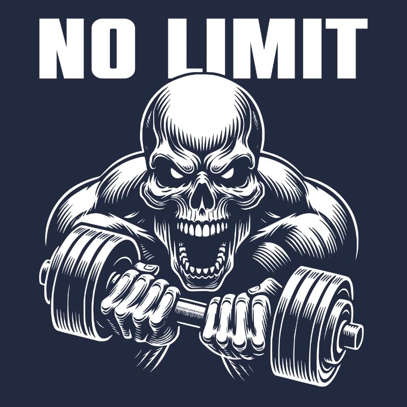No Limit hartes Workout Skull mit Hantel