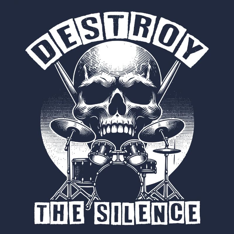 Drums and Skull Drummer Rock Band