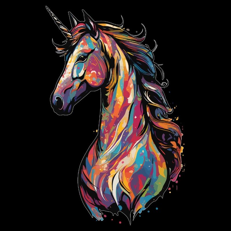 Buntes, magisches, majestätisches Einhorn