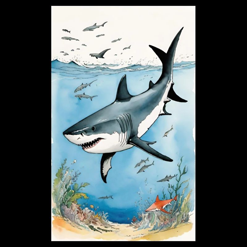 Requin | Grand requin blanc | Créature marine | Poisson