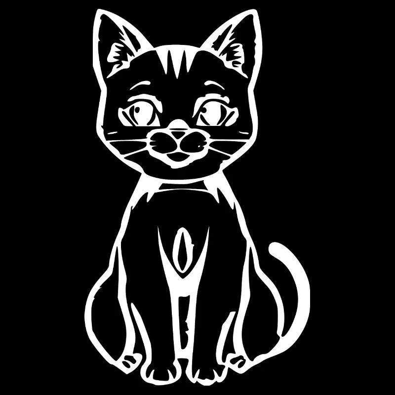 Chat Blanc Blanc Chaton T-shirt Cadeau