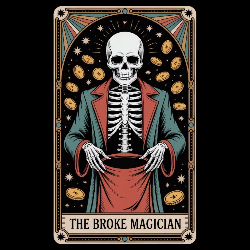 Le Magicien Fauché Sorcier Sorcier Tarot