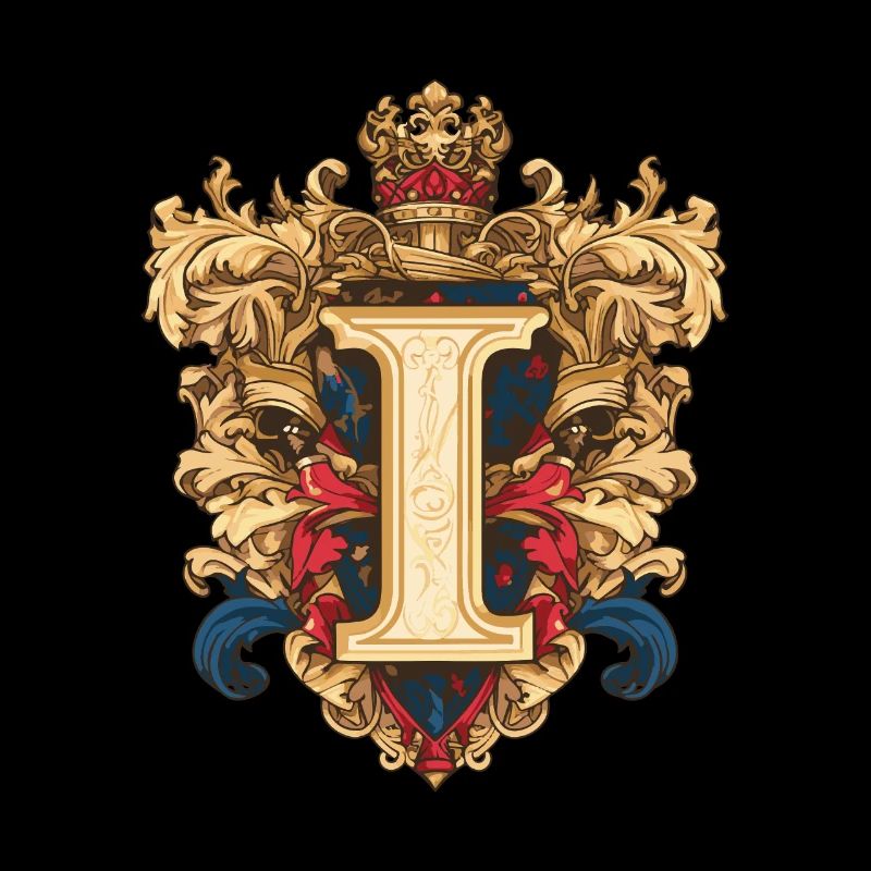 I Buchstabe Logo Krone