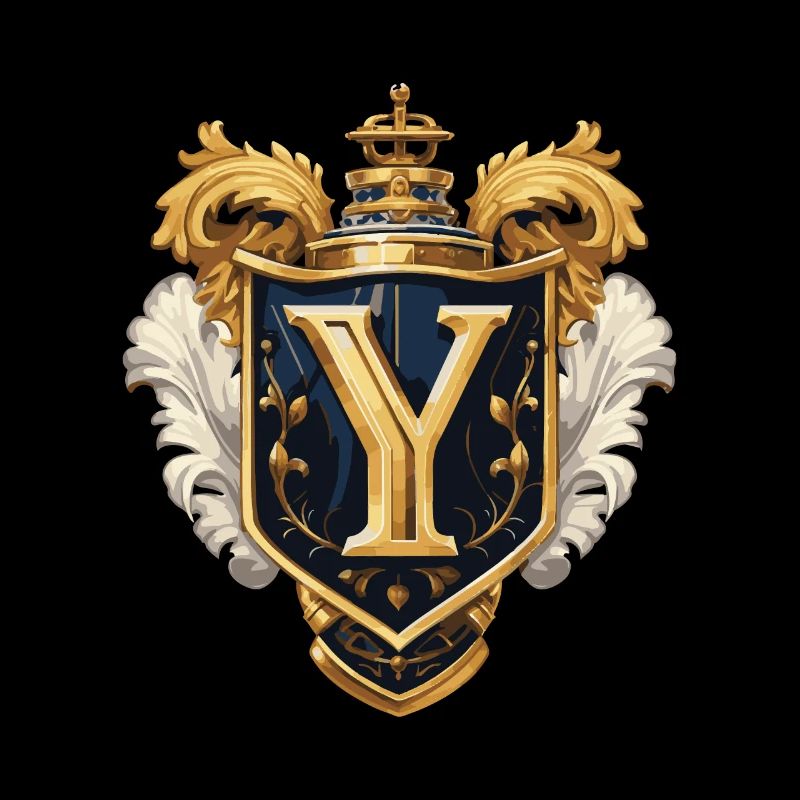 Y Buchstabe Logo Krone