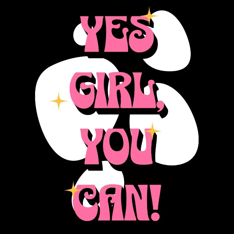 les filles, tu peux ! | Affirmations positives rose