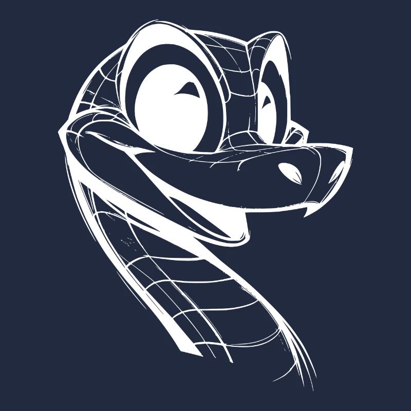 Serpent rusé Dessin de serpents drôles
