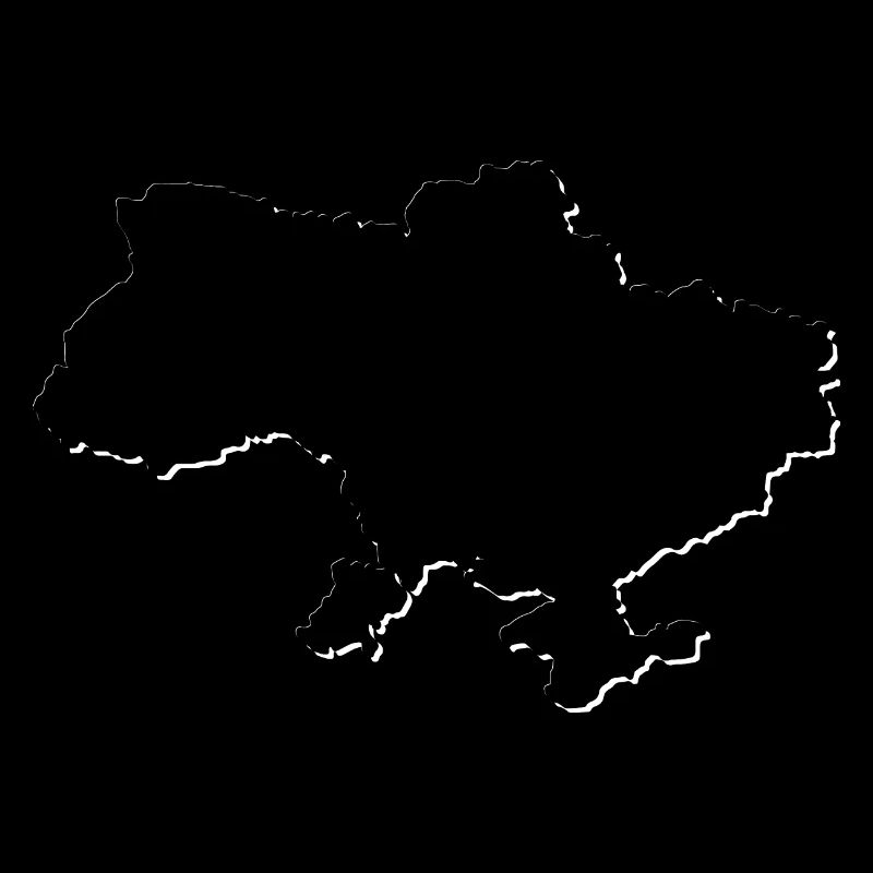 Ukraine map as an outline