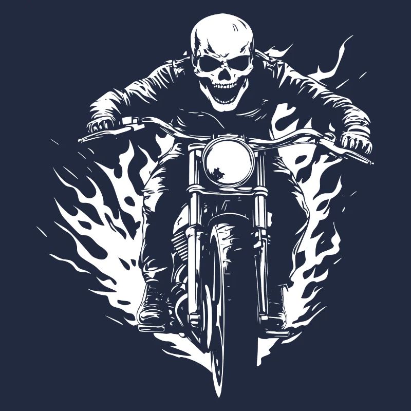 Biker Skull Motorcycle Gift