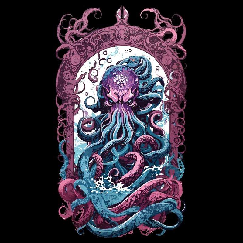 Kraken Goth Pastel occulte Halloween monstres marins