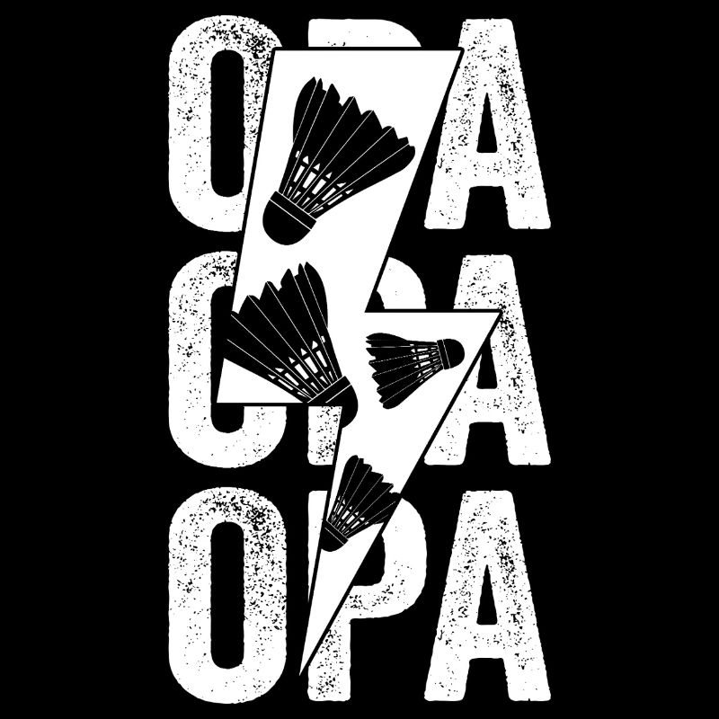 Federball Opa Großvater Badminton